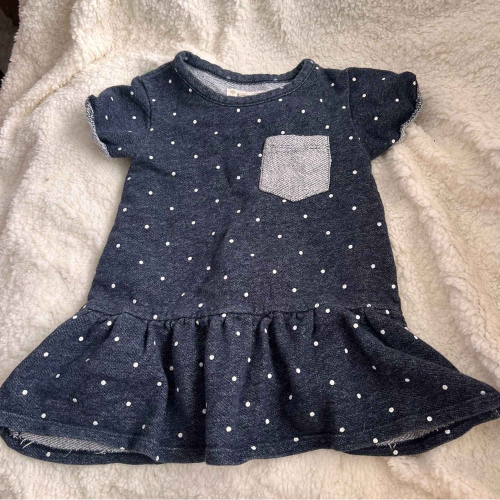2 for $20 Navy Polka Dot 100% Cotton Dress Girls 3T
